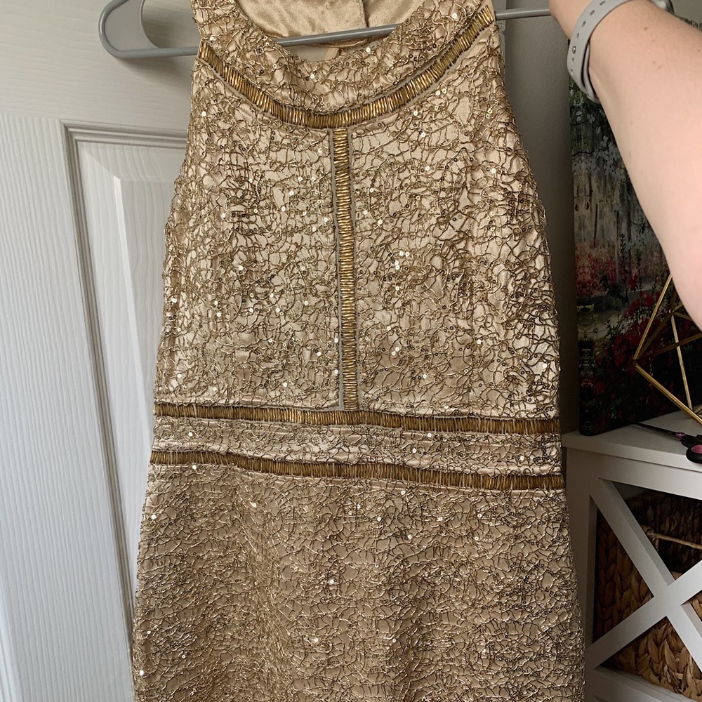Gold beaded dress - NWT! - Picture 3 of 8